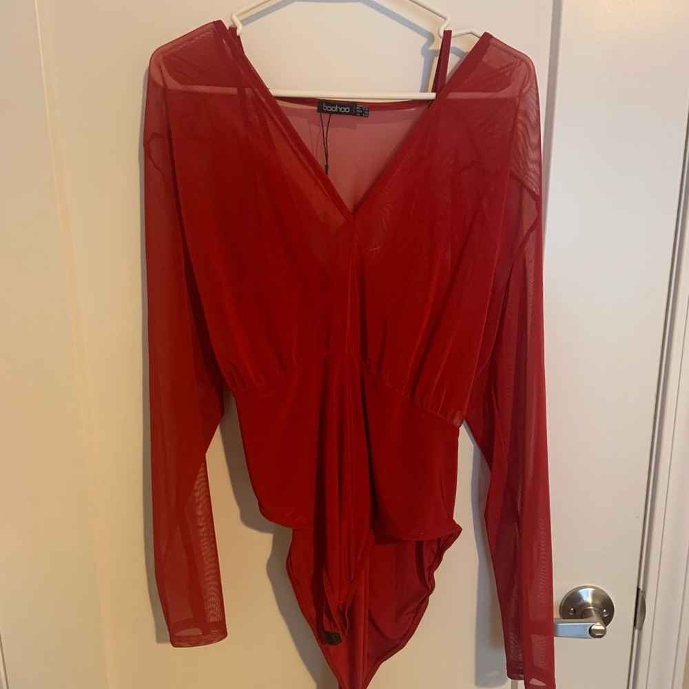 Red body suit
